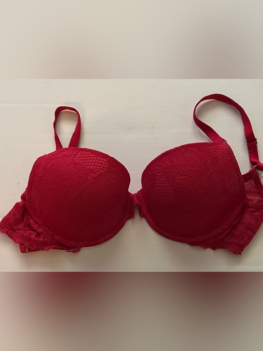 Victoria's Secret Red Lace Push-Up Bra, 34D